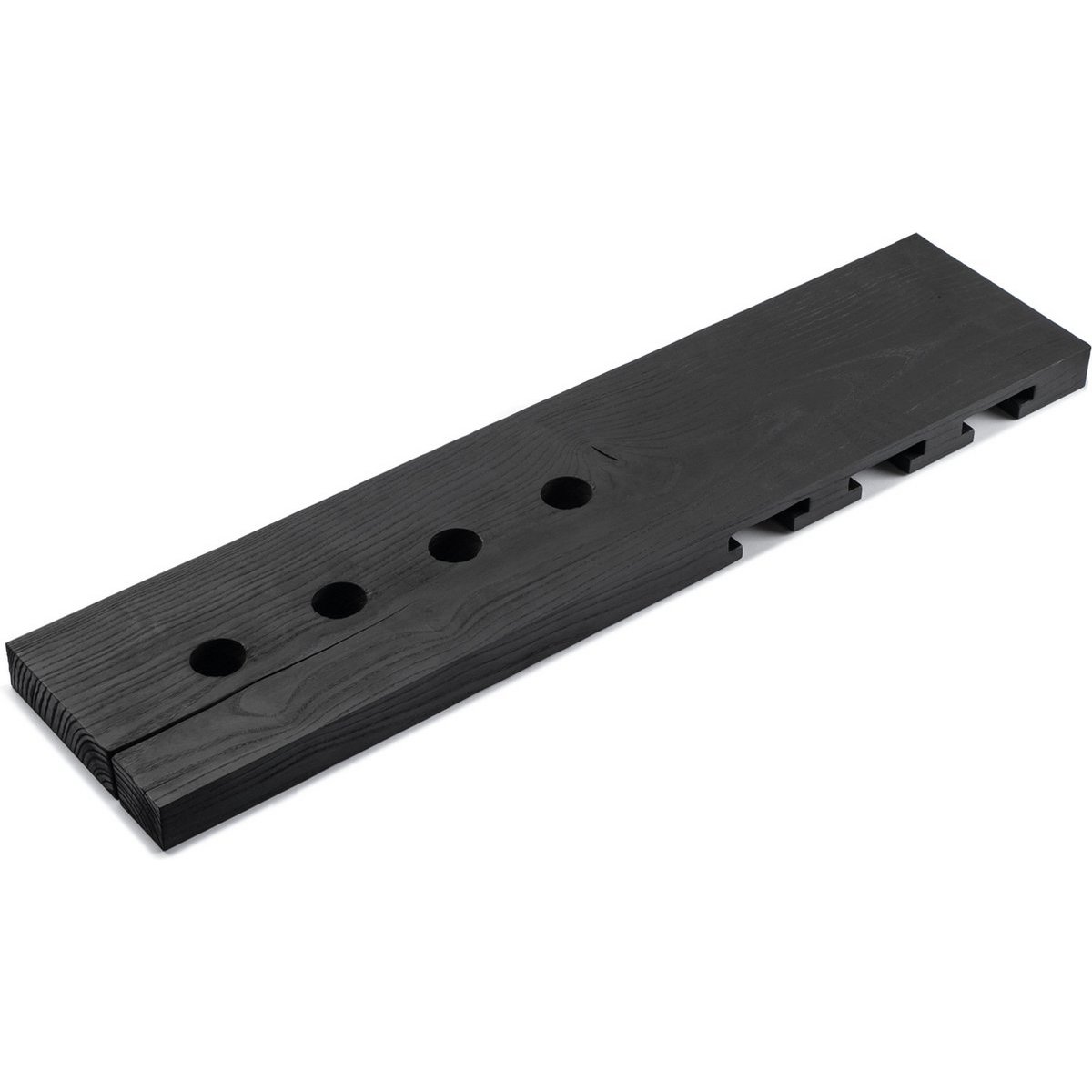 Tu Las™ Weinflaschenhalter aus Holz inklusive Weingläser und Sektglashalter – 94 x 22 x 4 cm – Schwebender Weinflaschenhalter – Wandhalterung – Eschenholz
