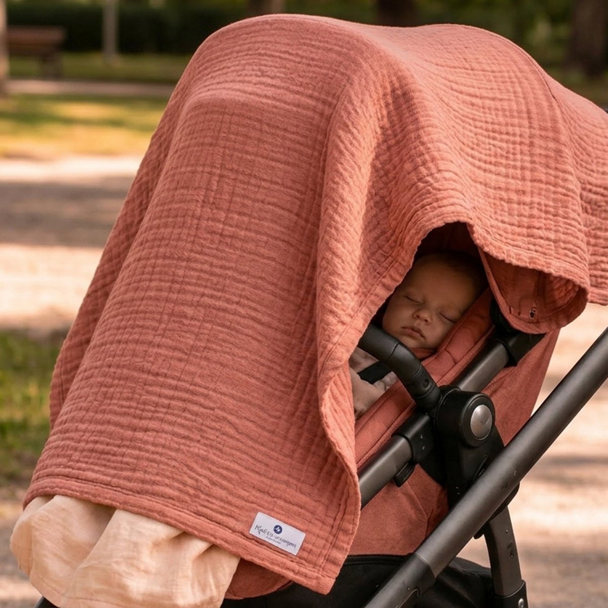 Copper red 4 in 1 Muslin Baby Blanket
