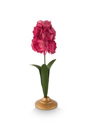 Candle Holder Metal Flower Pink 31.5cm