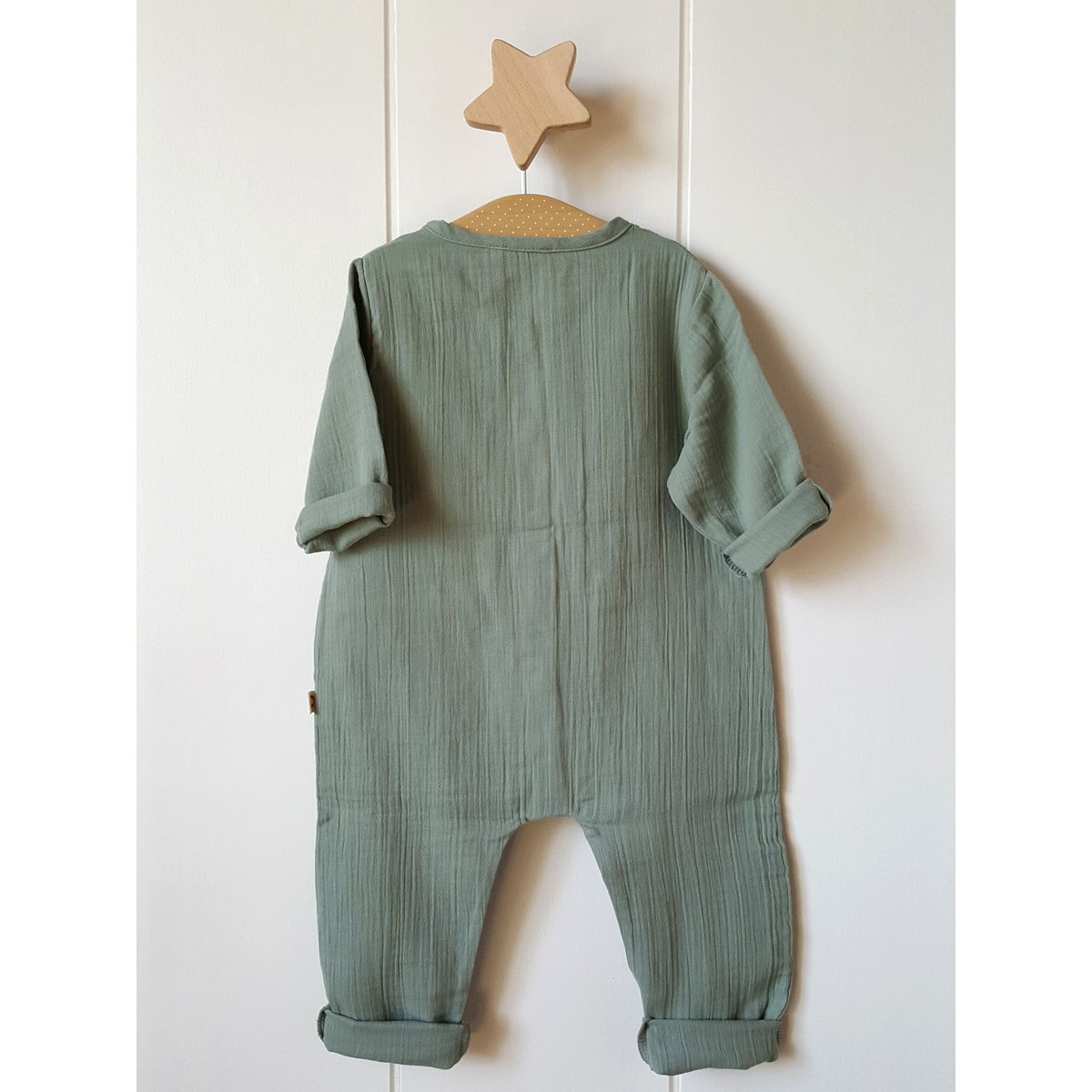 Pelele muselina unisex / 100% Algodón orgánico doble gasa