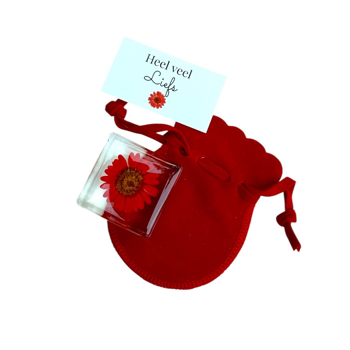 Mucha flor de amor en la bolsa