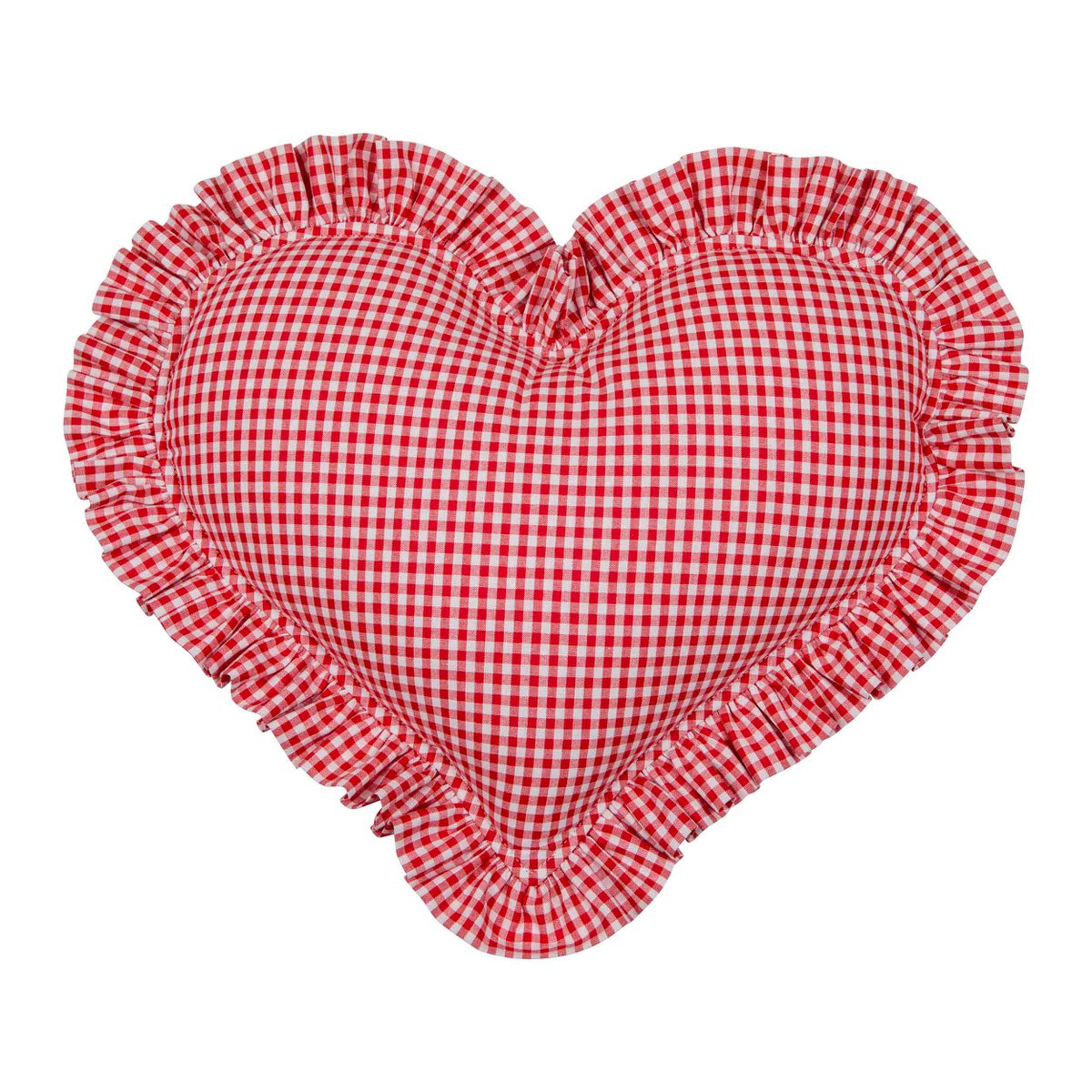 Herzkissen „Rot kariert“