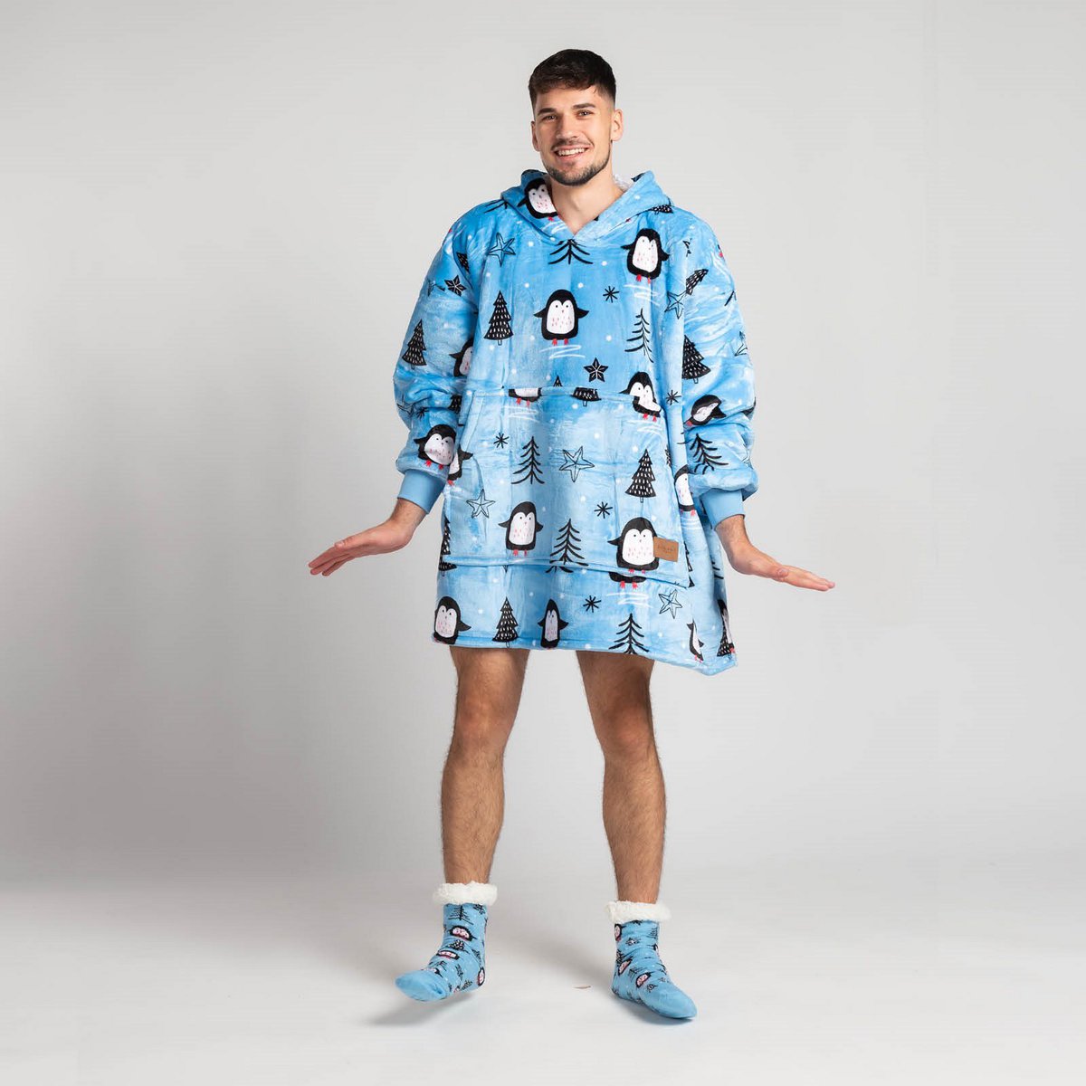 Vitapur - Hoodie blanket + socks - Penguin