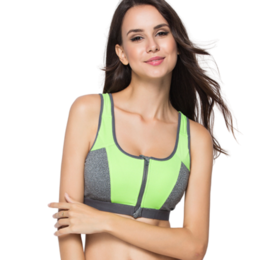 Biustonosz sportowy Clip & Zip - zielony