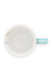 Tazza grande Jolie fiori blu oro - 350ml