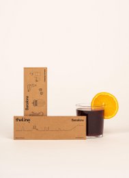 Miniature relief image of the Barcelona skyline, featuring iconic buildings and landmarks in a compact, decorative design.