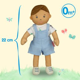 Stof Doll '' Ben '' med outfit til at sætte på og tage af, 22 cm