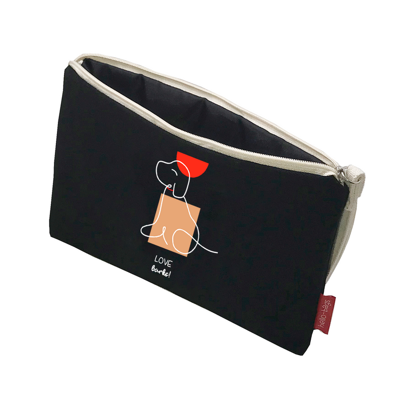 Håndtasker / toilettaske "LOVE BARKS" model