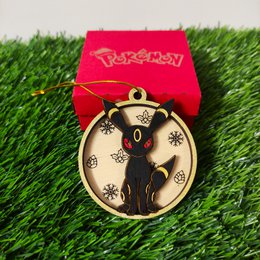 Set aus 9 hölzernen Pokémon-Weihnachtsornamenten, Evoli, buntes Geek-Geschenk, Weihnachtsbaumschmuck, Heimdekoration, umweltfreundliche Weihnachtsdekoration