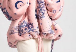 Vitapur - Hoodie deken met rits + sokken - Carrol Roze