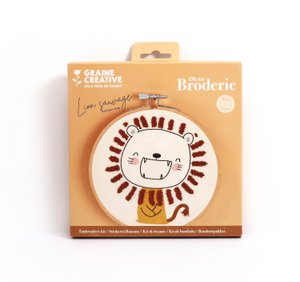 EMBROIDERY SET SAVAGE LION  Ø15CM