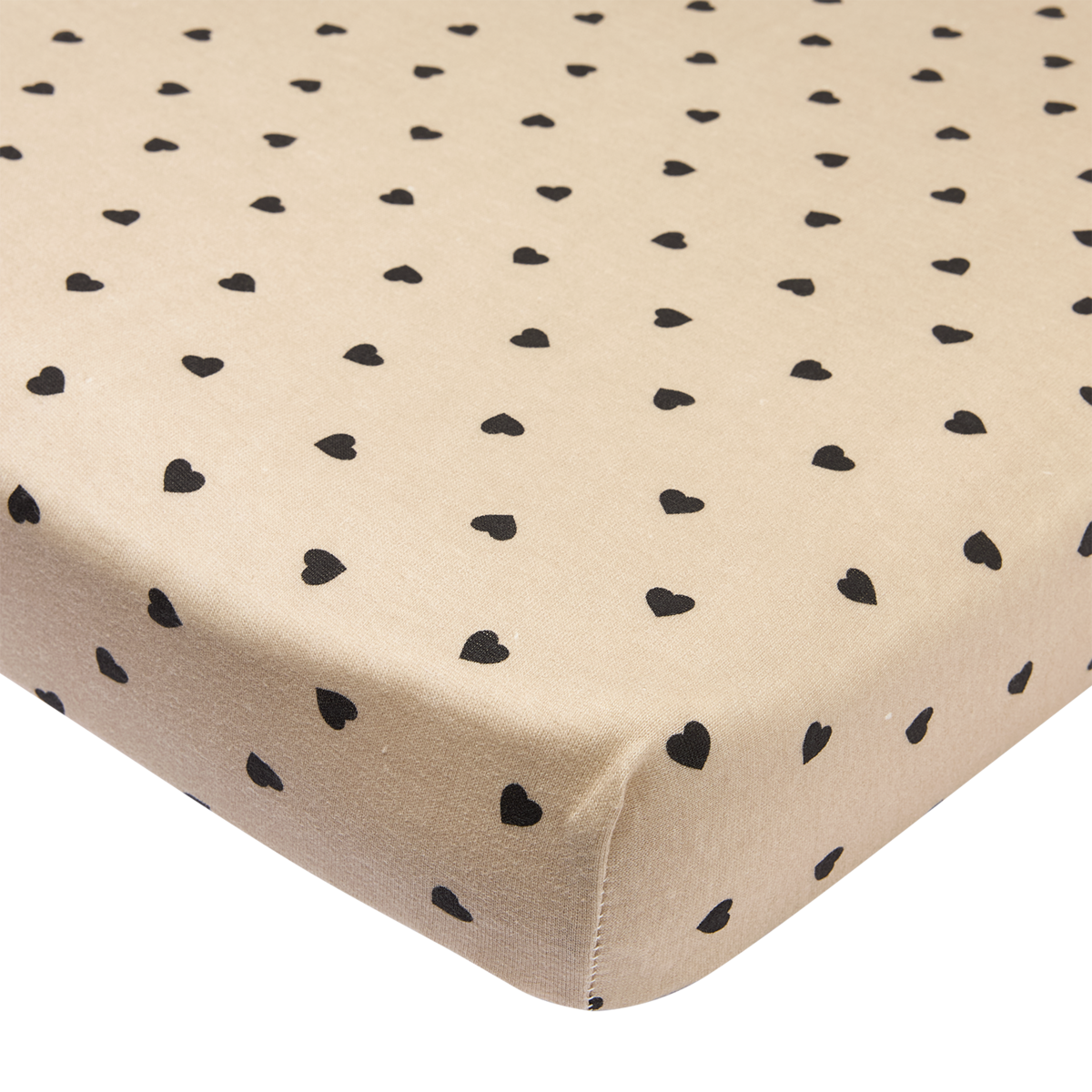 Koszulka Hoeslaken z nadrukiem Sweet Heart Soft Sand/Black 70x140/150cm