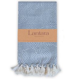 Hammam Towel Fouta Circles - Gray - 100x200cm