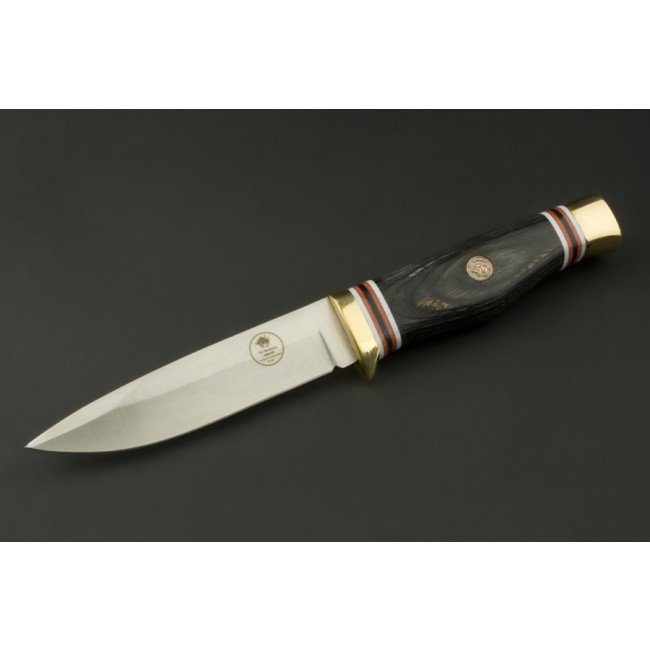 ED MAHONY Ebony Hunter, coltello da caccia, 440C