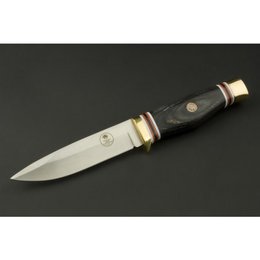 ED MAHONY Ebony Hunter, couteau de chasse, 440C
