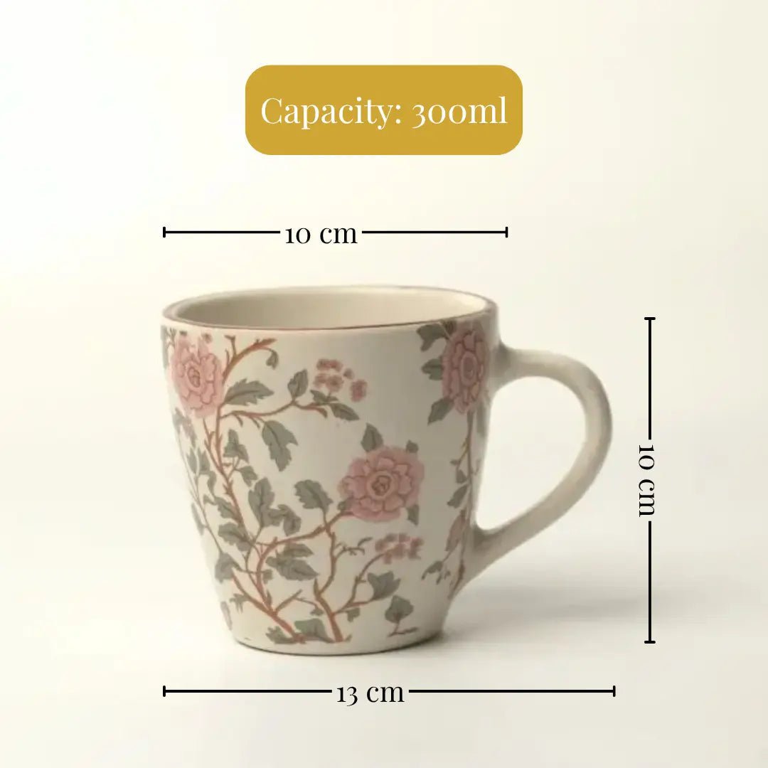 Coffee Mug | Handcrafted Peony Handmade | Stoneware