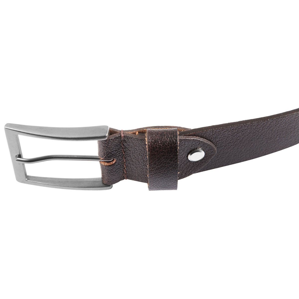 Leonardo Verrelli genuine leather belt, dark brown, can be shortened, length 120 cm