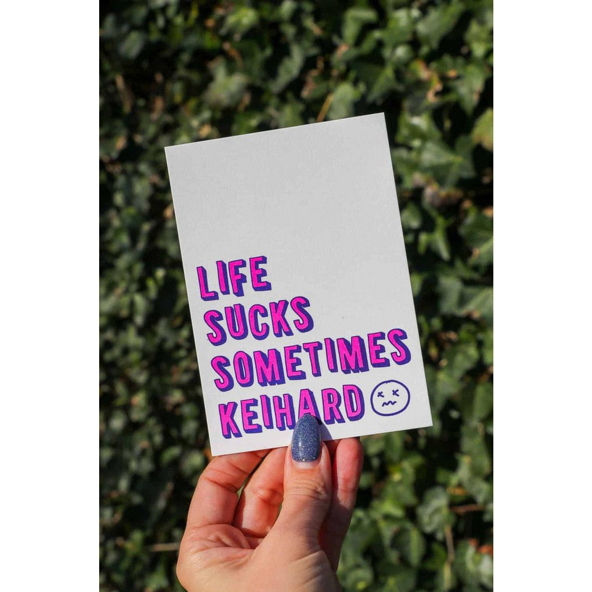 Riso print Life sucks sometimes keihard