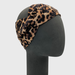 Diadema Twist - Leo Animal Print, Ponte Jersey