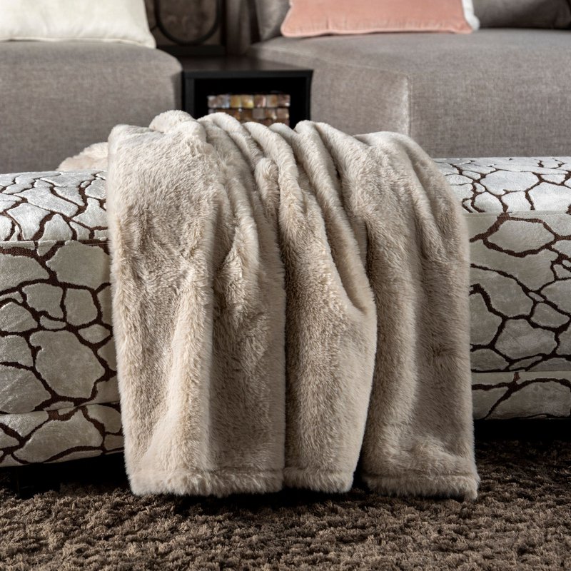 Dutch Decor LIZE - Plaid 140x180 cm - Recycled - Pumice Stone - Beige