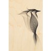 woody animals wooden postcard