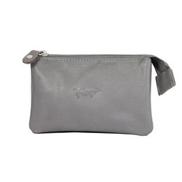 Leather Key Pouch In 11 Colors - With Zipper And Key Rings - Arrigo