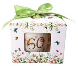 DUO Occasional Mug 400ml, Birthday “60”, in a giftbox with a ribbon