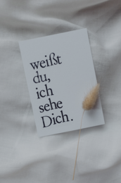 Stamped Postcard "Ich sehe dich"