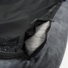 "Otto" black dog bed with orthopaedic mattress