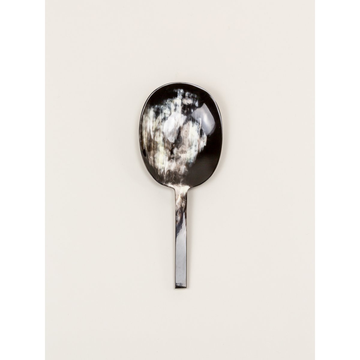 Baguette marbled black horn rice spoon