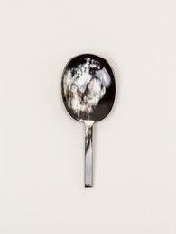 Baguette marbled black horn rice spoon