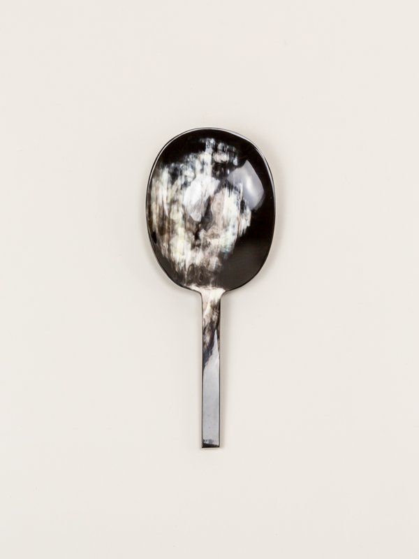 Baguette marbled black horn rice spoon