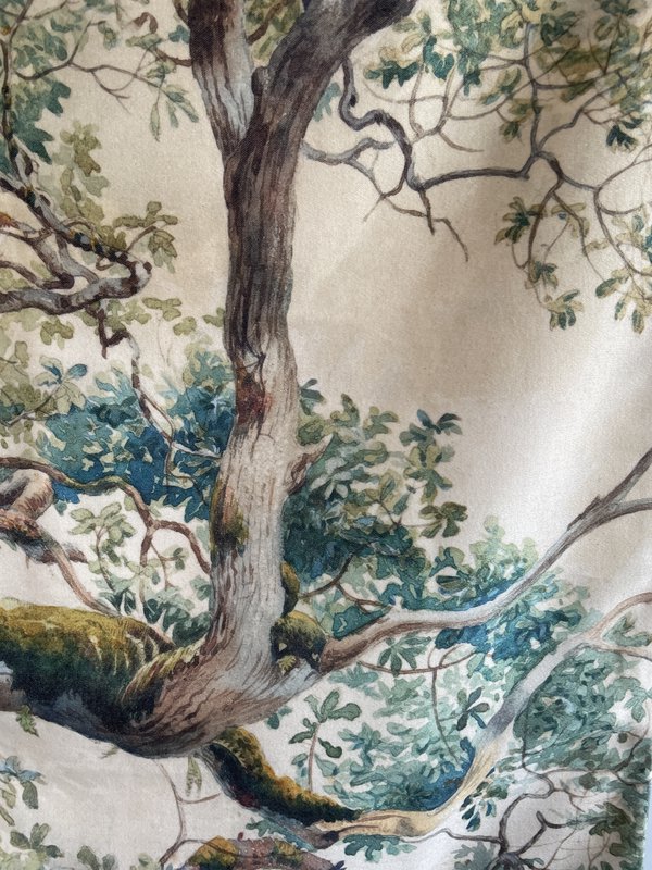 Vintage botanisk akvarel pude naturinspireret indretning | TRE001