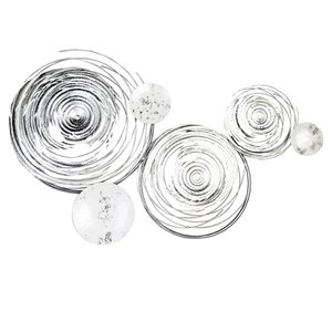 Metall Wandrelief "Circles"
