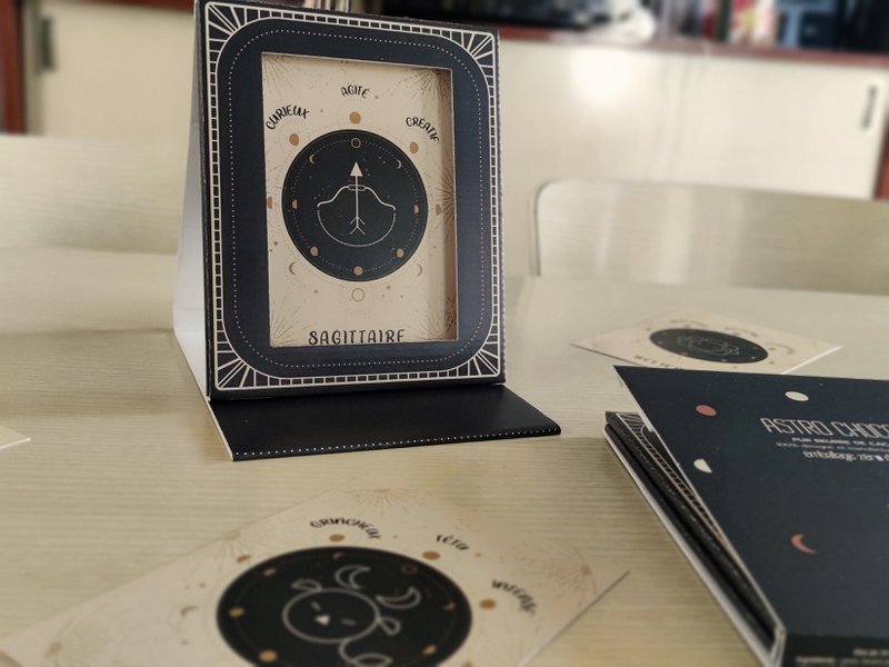 Astrologietasche 2 in 1 - Tierkreiskarte + Fotorahmen