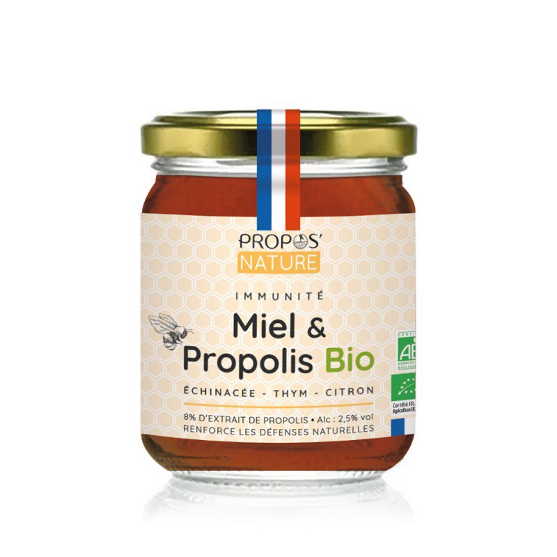 IMMUNITETSBLANDING HONNING, PROPOLIS, ECHINACEA, TIMAN OG ØKOLOGISK CITRON - 125G