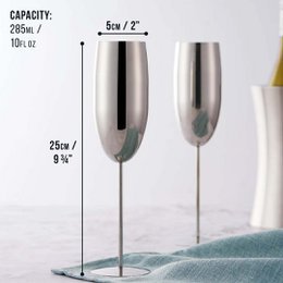 Champagne flûte argent 4x28.5cl