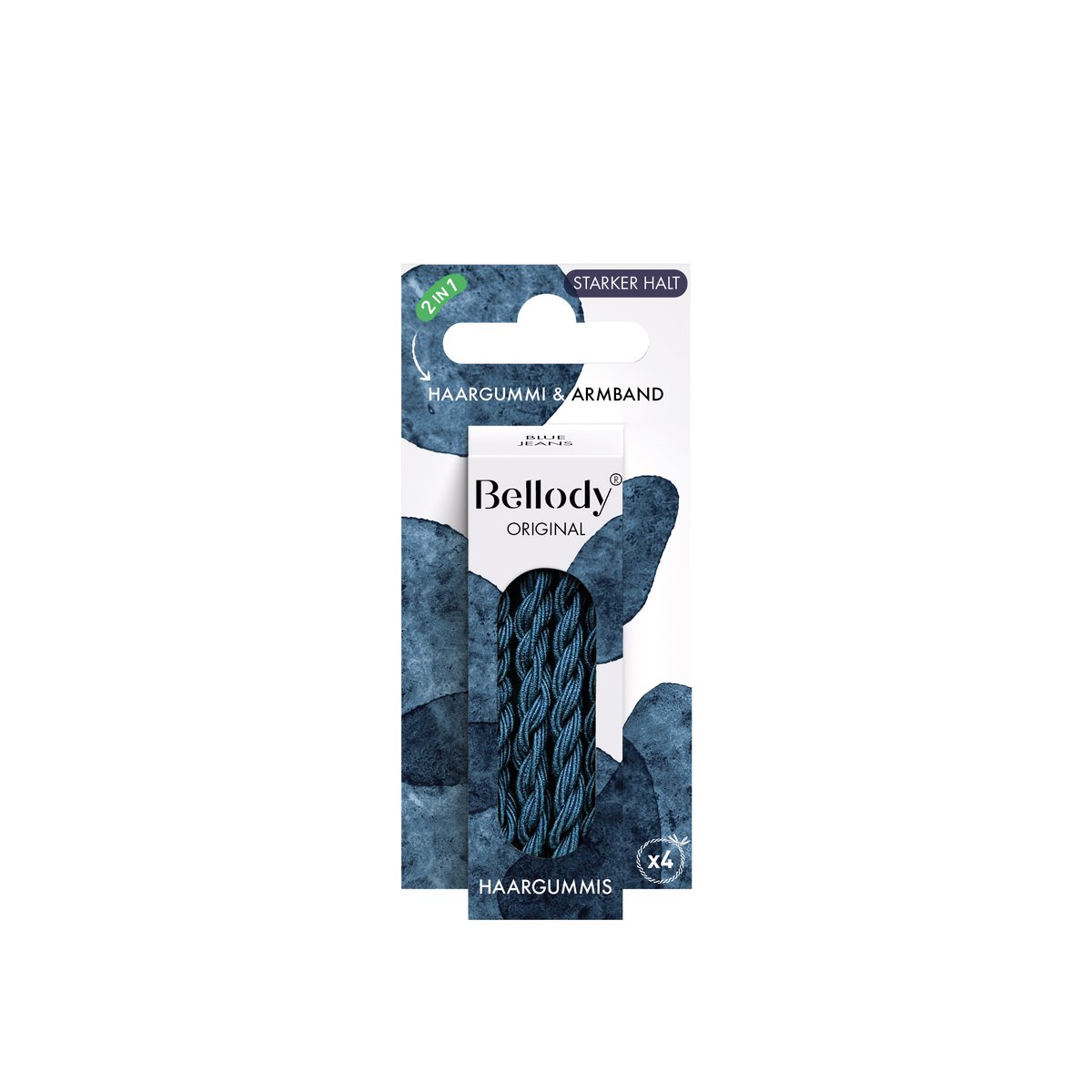 Haargummis Dunkelblau - Bellody®(4 Stk.) - Stylisch geflochtene Haargummis