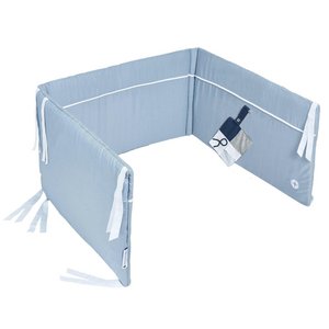 Blue-grey cot bumper