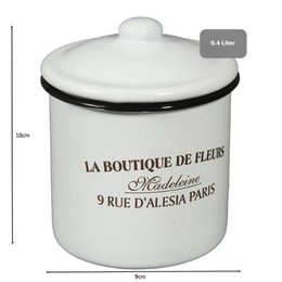 Beh„lter mit Deckel aus Emaille