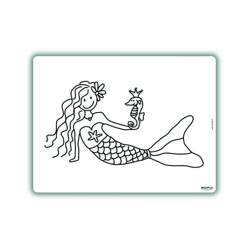 Herkleurbare placemat Emma de zeemeermin