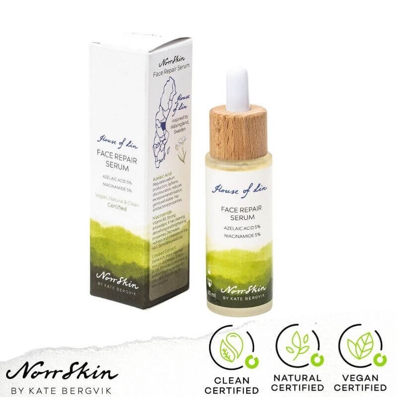 Face serum - Niacinamide 5% & Azelaic Acid 5% Skin Repair Serum - Natural,Vegan Natural & Clean Beauty Certified