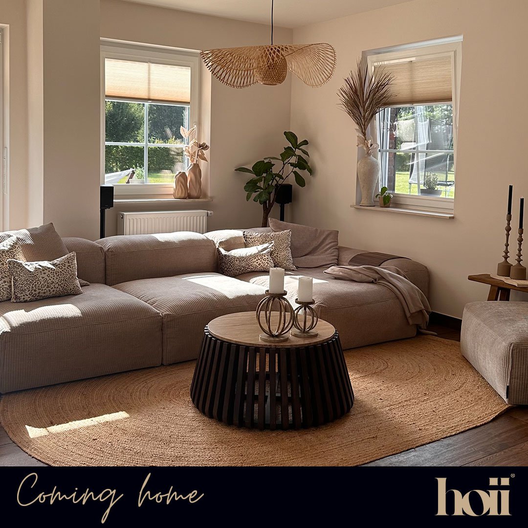 LEONELLE | Cushion | 45x45 cm Pumice Stone | Beige | Hoii | With luxury inner cushion