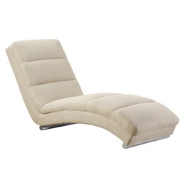 Chaise longue tejido estructurado beige