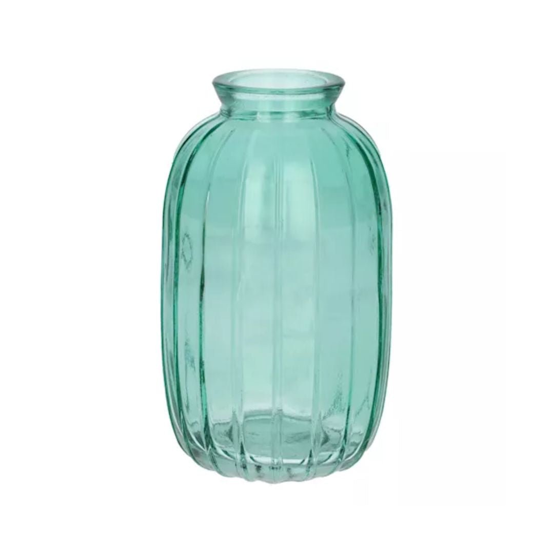 Bottle Carmen Transparent Turquoise Medium 12cm