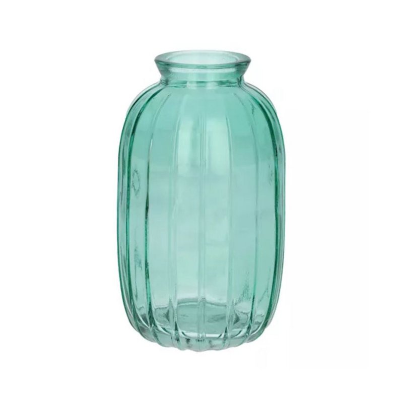 Bottle Carmen Transparent Turquoise Medium 12cm