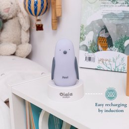 Night light - Penguin Paul - induction charging - white