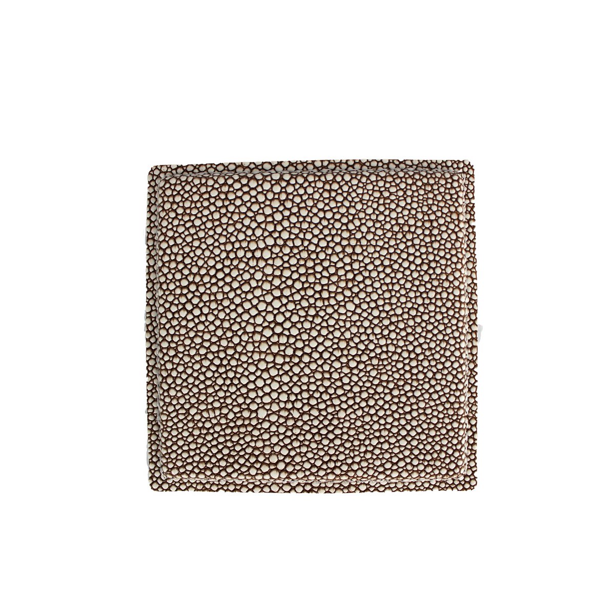 Glass coaster 6-er set ray synthetic leather brown coasters