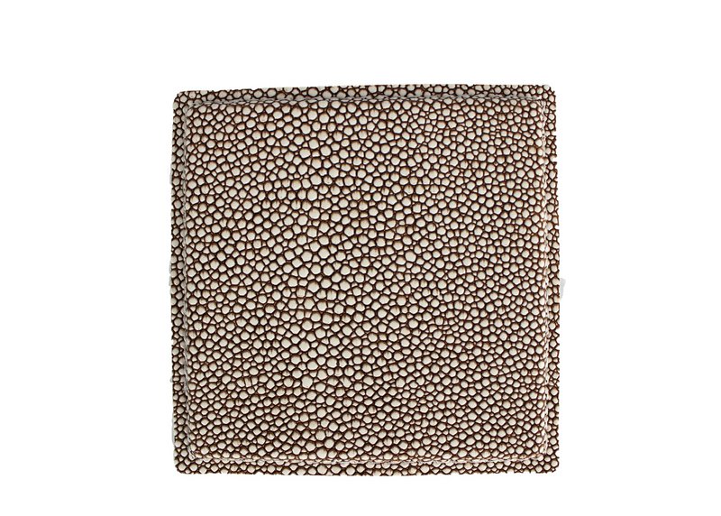 Glass coaster 6-er set ray synthetic leather brown coasters