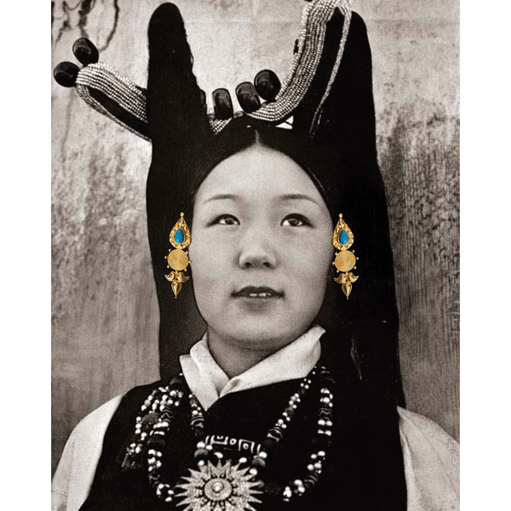 Na-gyen Akor | Pendientes Akor - Turquesa